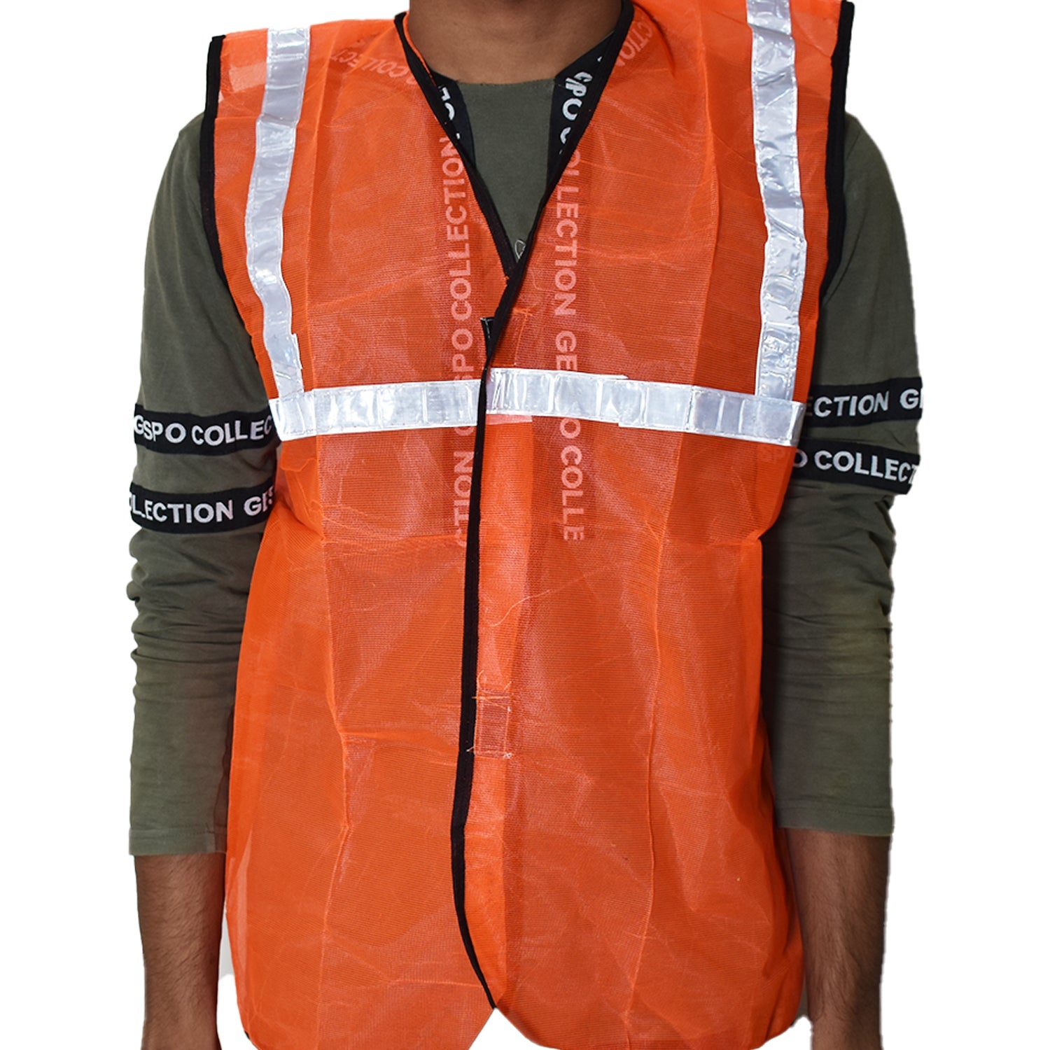 7438 Orange Safety Jacket For Having protection against accidents usually in construction area's. DeoDap 7438 Orange Safety Jacket For Having protection against accidents usually in construction area's. DeoDap